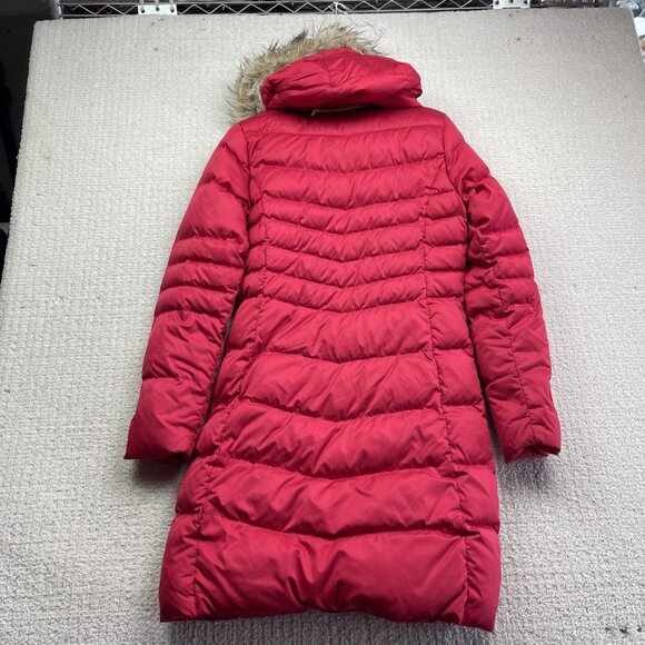 Lole Parka Winter Quilted Coat Hooded Fur Trim Women’s Size XS Cherry Red / Pink - Picture 14 of 16